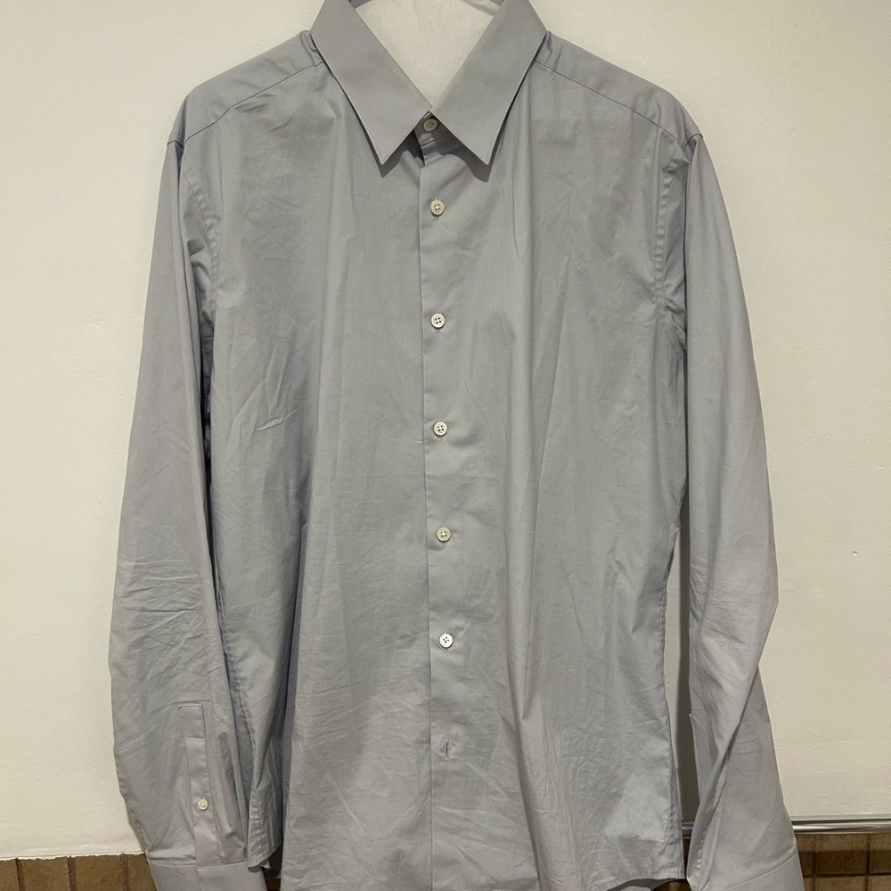 Theory Men's Gray Dress Shirt